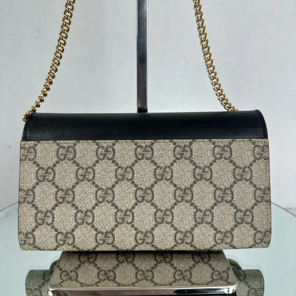 Gucci Padlock GG Supreme Monogram Chain Wallet WOC / Shoulder / Crossbody Bag - Picture 10 of 16
